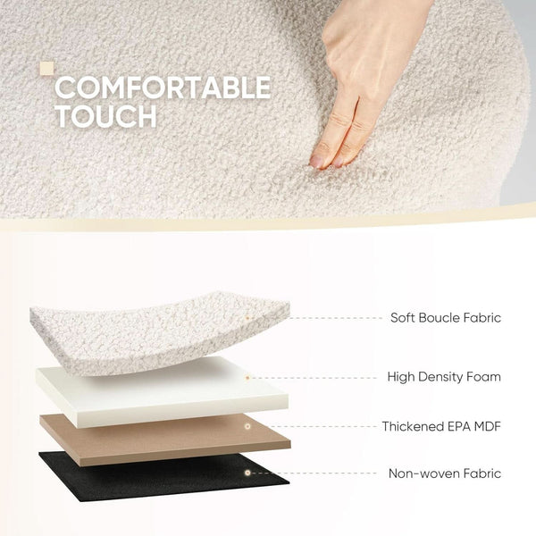 Sherpa Lined Folding Storage Ottoman 43.3 Inch White