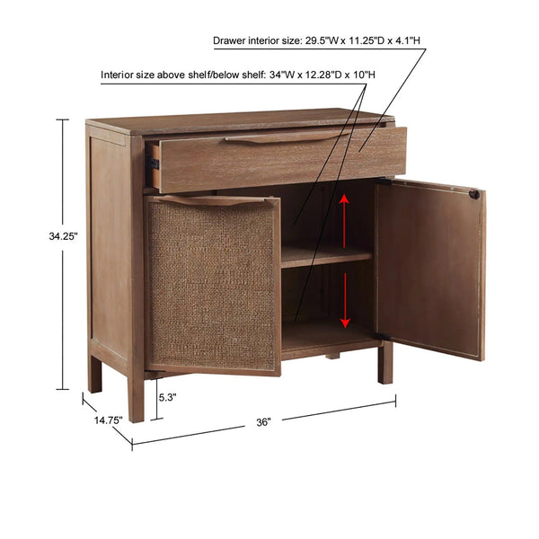 Palisades 2 Door Woven Accent Chest - Gifts for You 'n Me