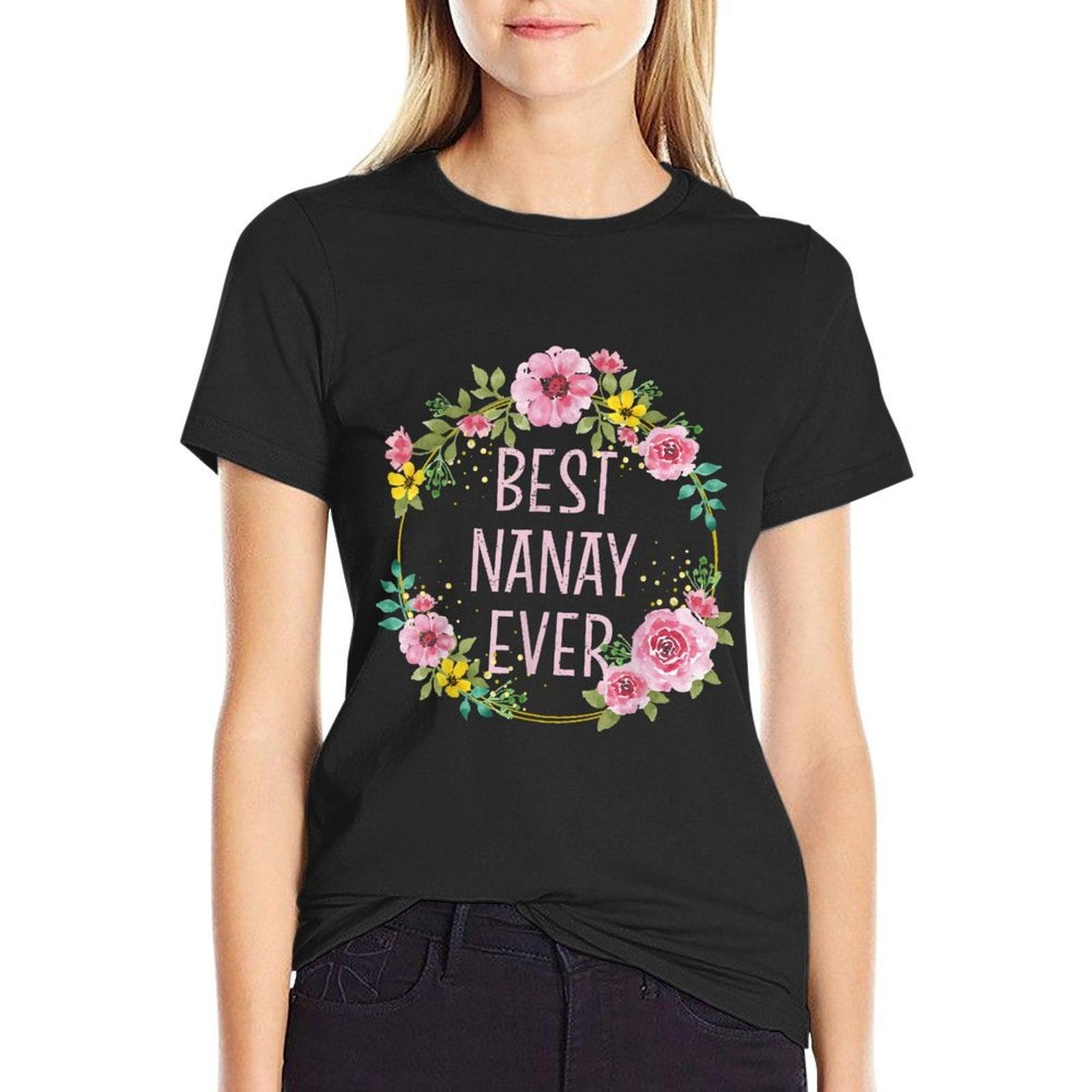 Mothers Day Floral Best Nanay Ever Filipino Mom T-Shirt