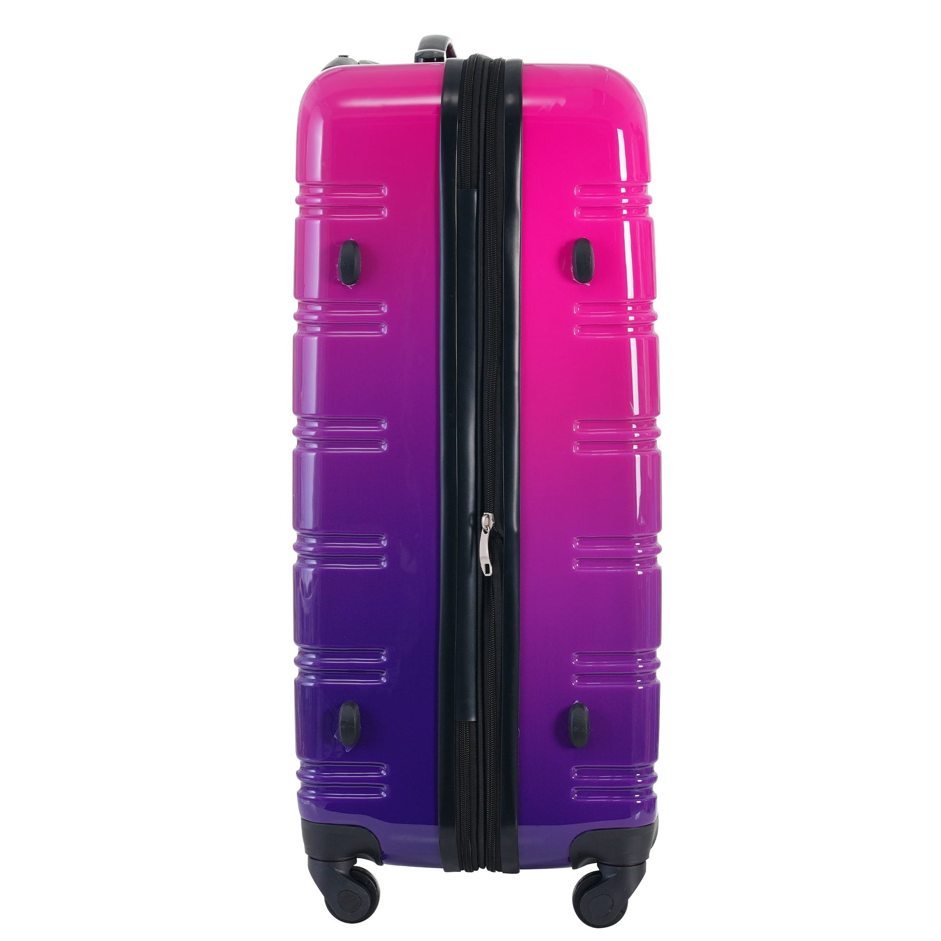 Hardshell Luggage Sets 3 Piece Gradient Color Expandable Suitcase with Spinner Wheels and TSA Lock Lightweight 20' 24' 28' Available,Purple and Pink
