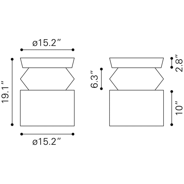 Kollam Side Table Walnut