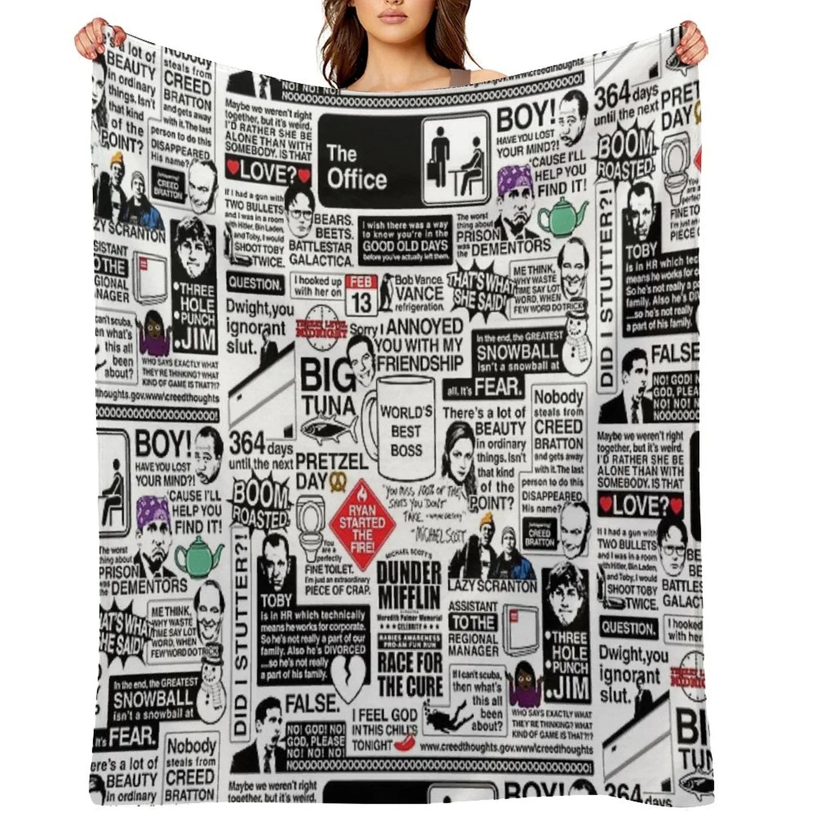 Wise Words From The Office - The Office Quotes (Variant) Throw Blanket