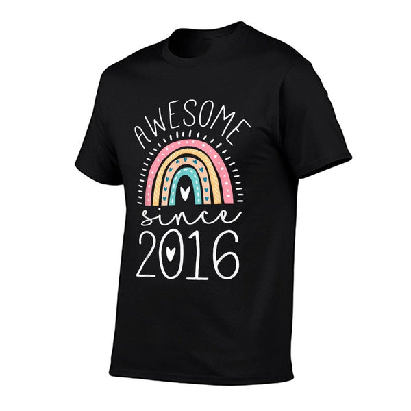Awesome Since 2016 9th Birthday Rainbow Gifts Born In 2016 T-Shirt