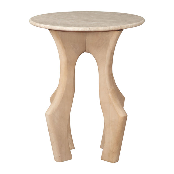Eda Side Table White & Natural