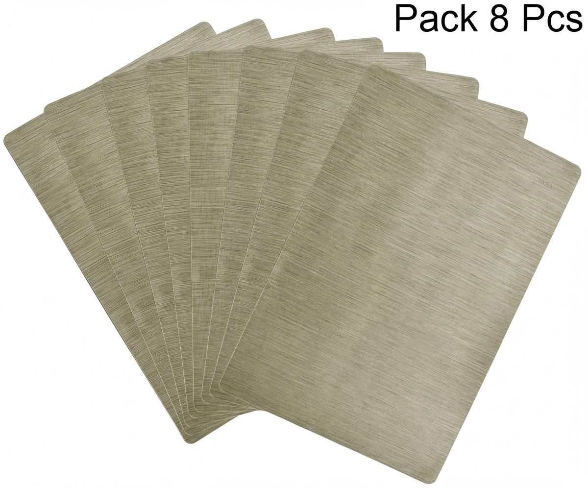 Woven PVC Placemats - Set of 8 Purple Non Slip Dining Table Mats