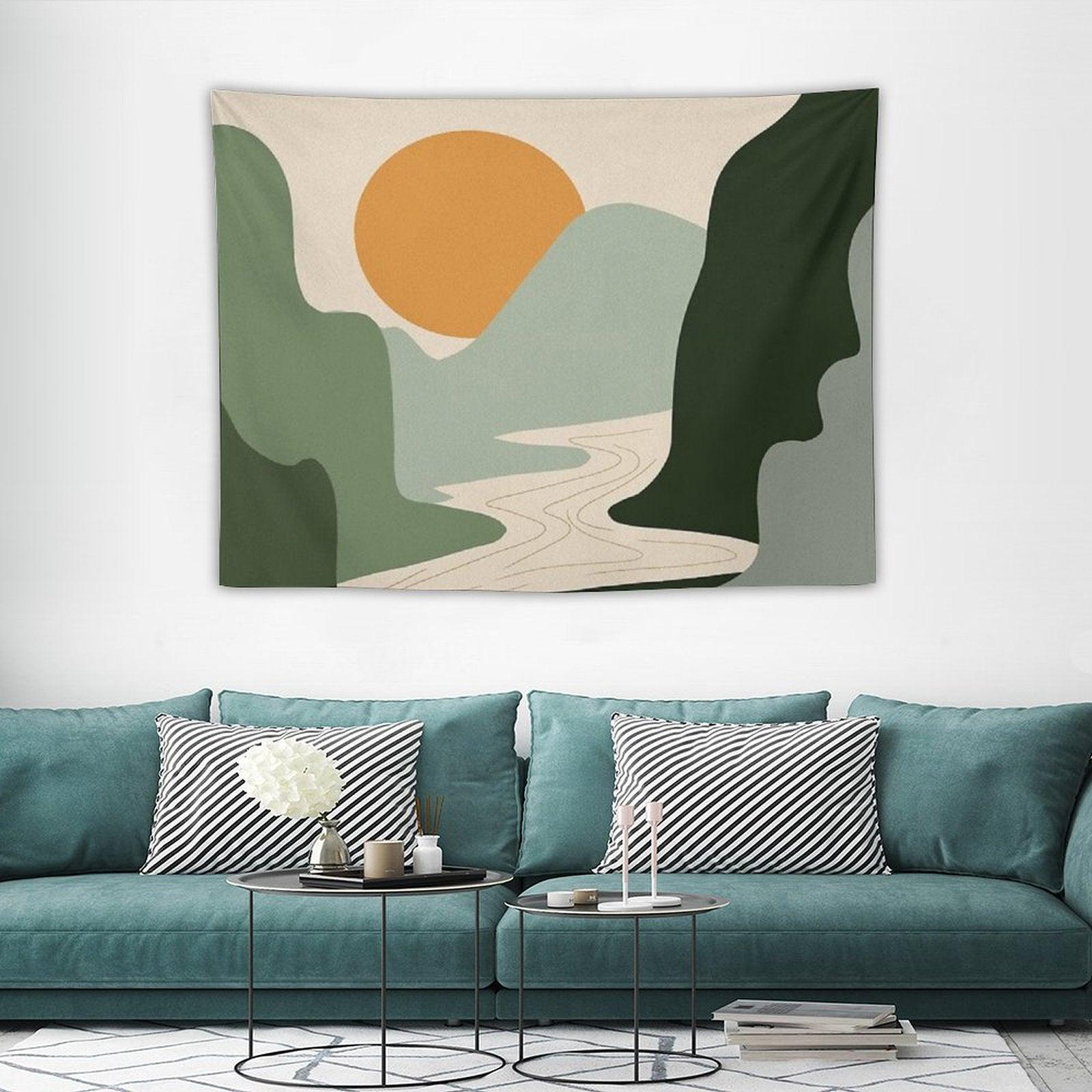 Abstract Sunset Painting 7.2 Tapestry