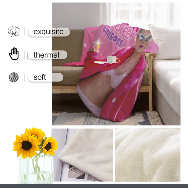 Taylor Swift Gaslight Gatekeep Girlboss Throw Blanket BionZax