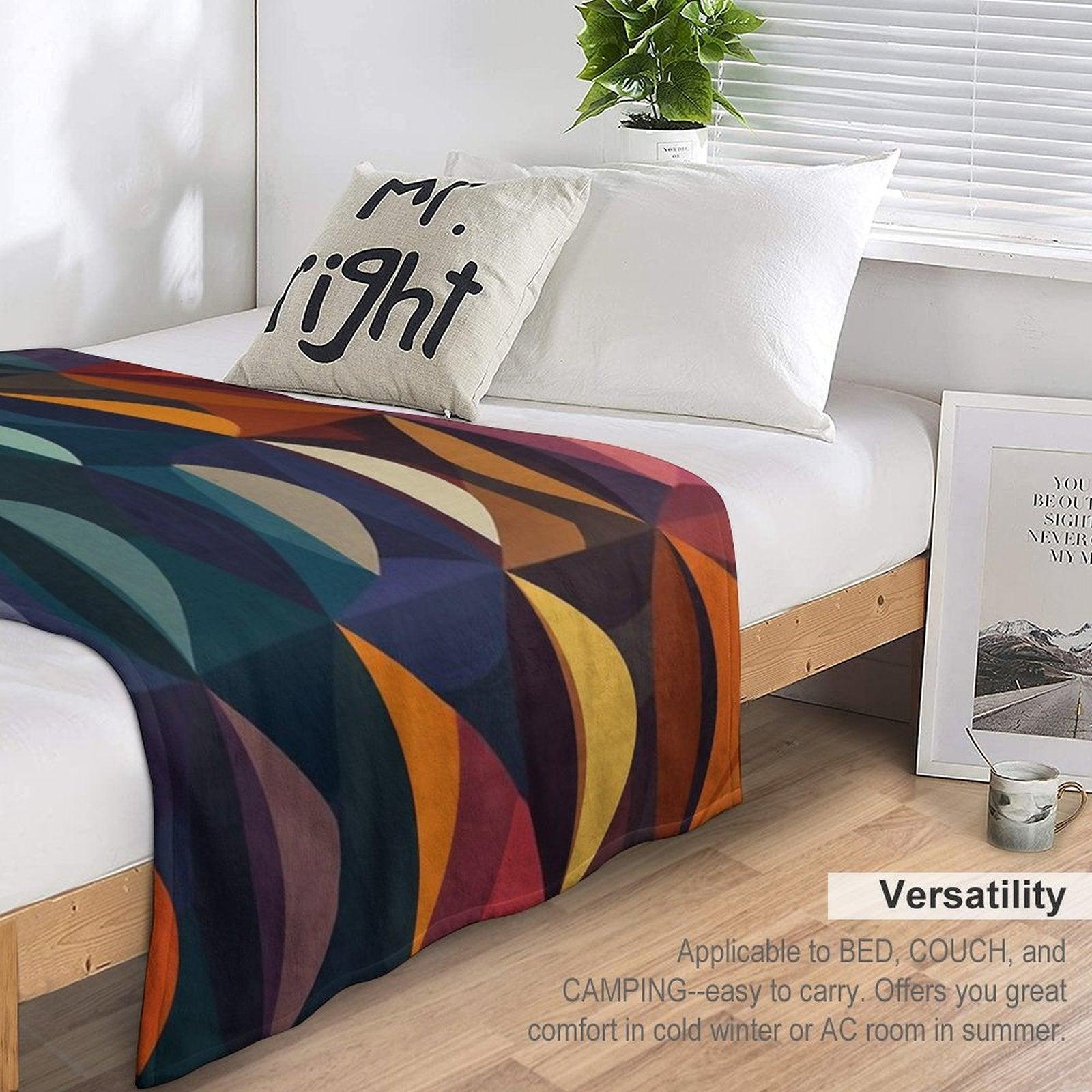 Colorful Circles Pattern Throw Blanket