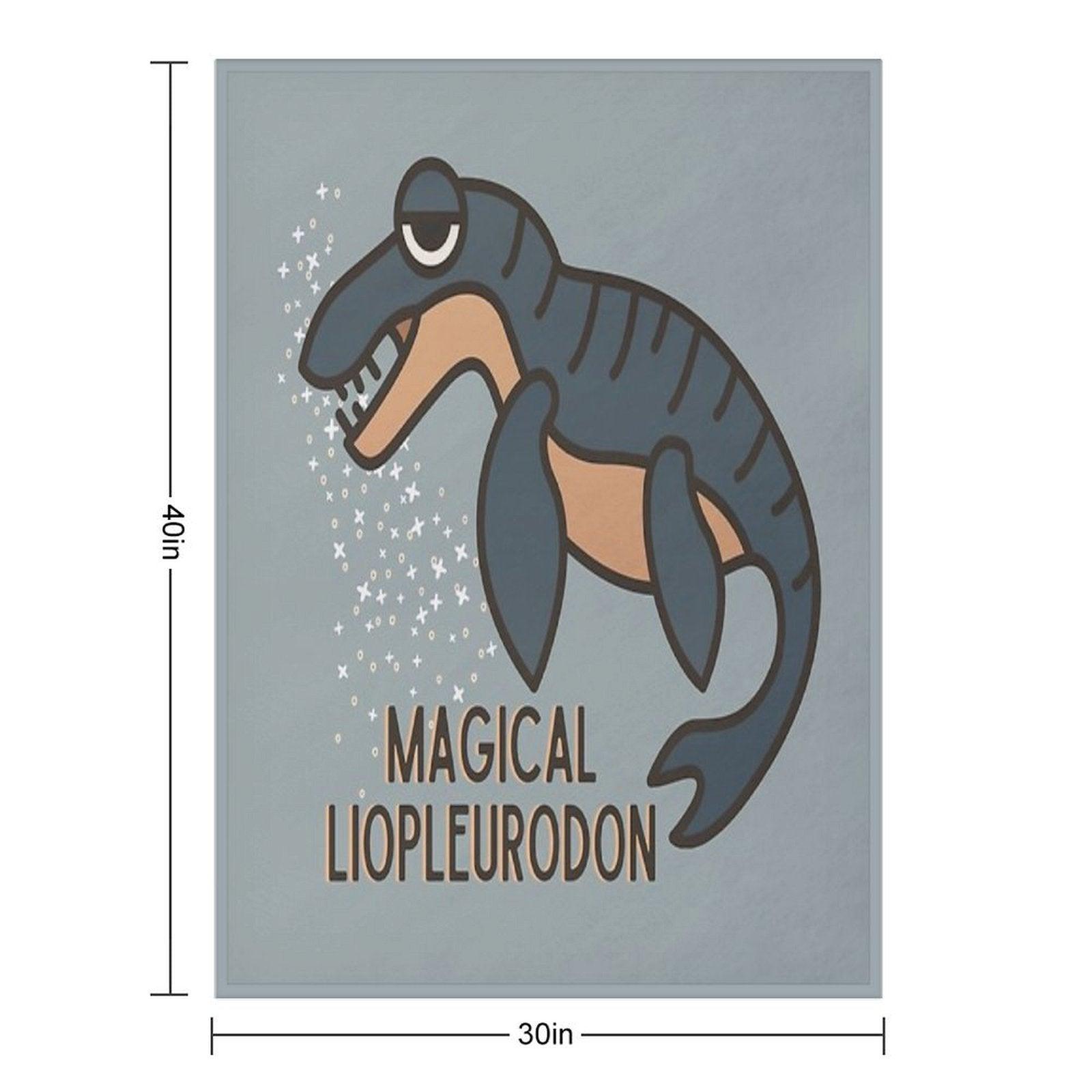 Magical Liopleurodon  Charlie The Unicorn Throw Blanket