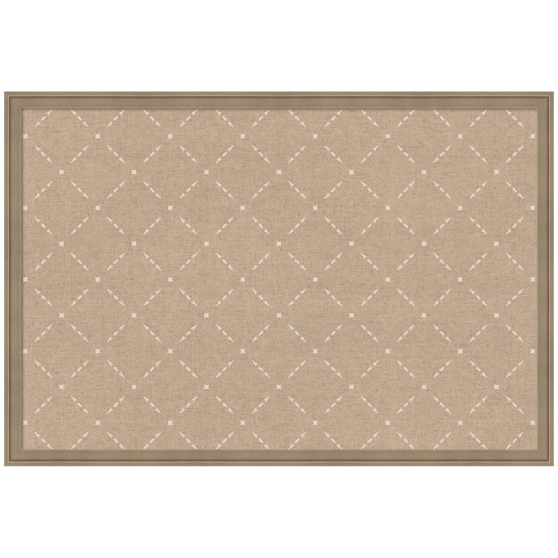 Pinboard Beige Lattice Pattern