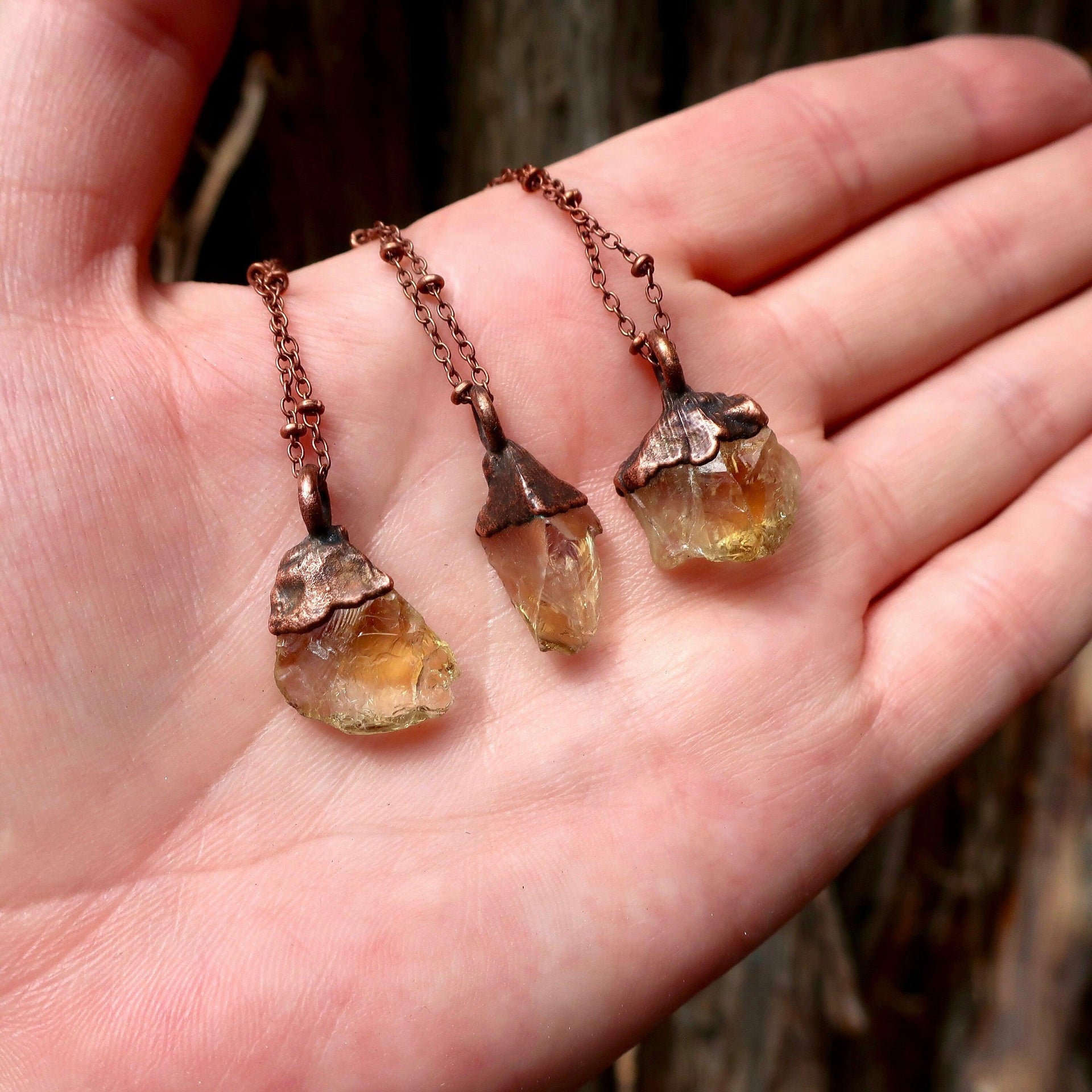 Copper Citrine Necklace - A Talisman of Abundant Joy | By Blackbird & Sage