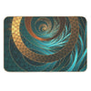 Beautiful Corded Leather Turquoise Fractal Bangles Bath Mat