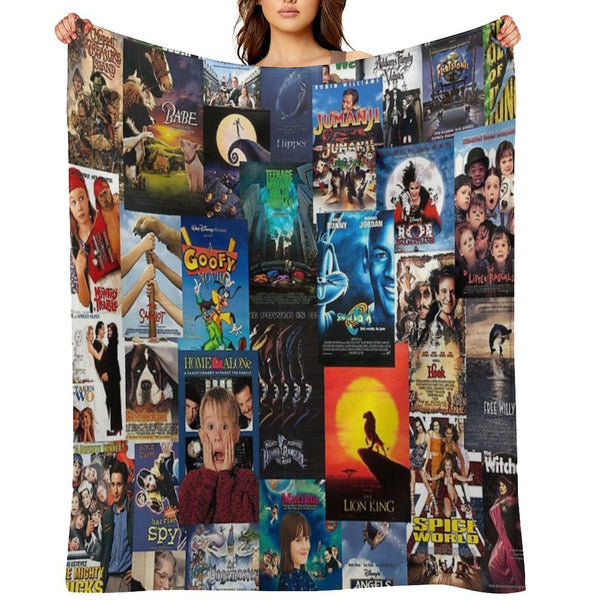 90s Childhood Movie Posters Anti-pilling Throw Blanket