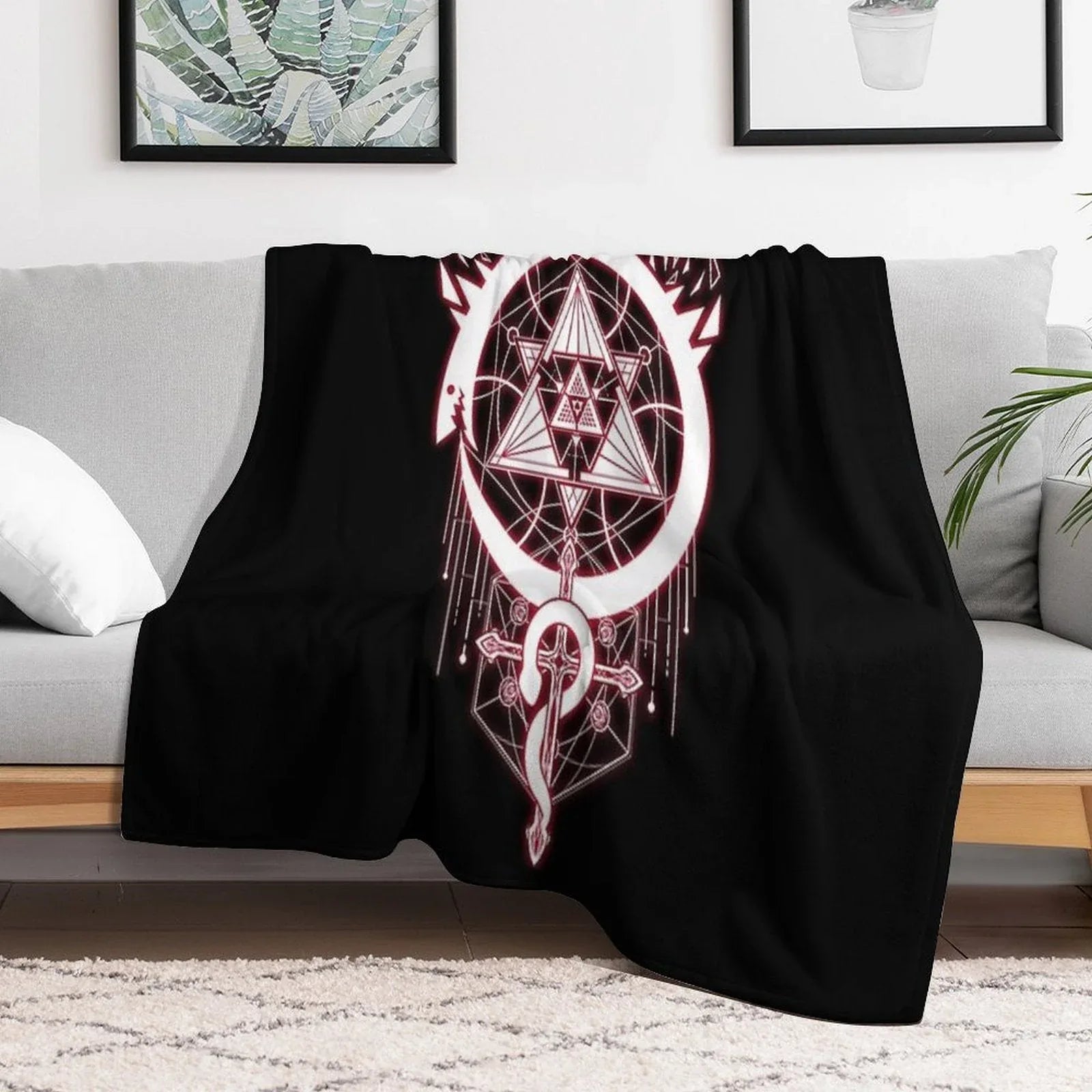 Glowing Snakes of Alchemy Throw Blanket