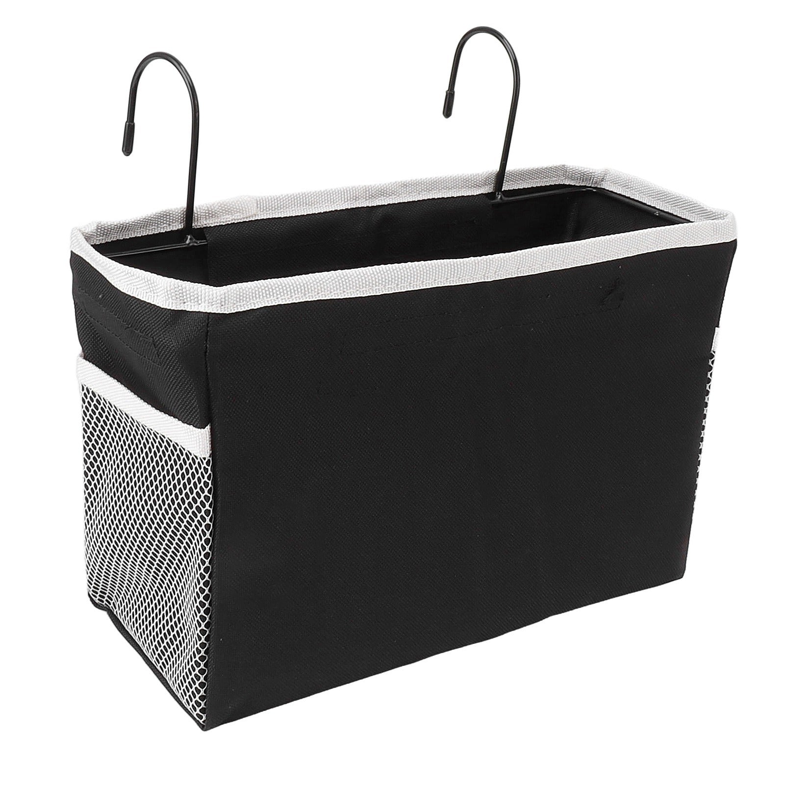 Bedside Storage Basket Hook Hanging Canvas Bag Rail Organization Shelf for Dormitory Office Living Room