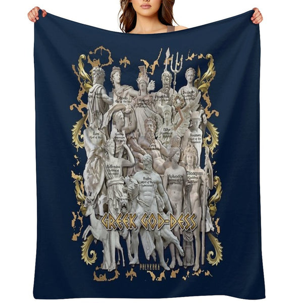 Greek God-Dess Quick-dry Throw Blanket