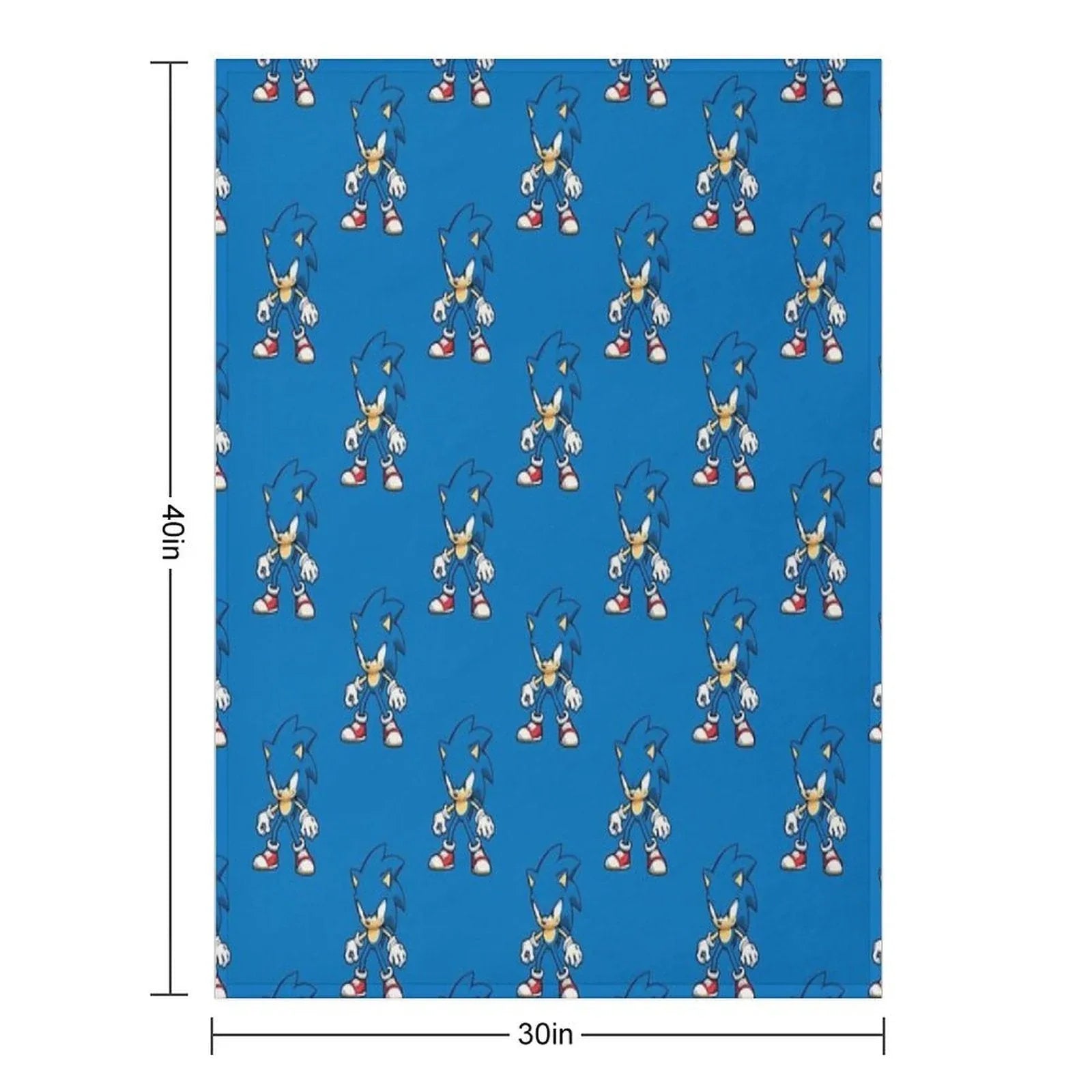 Sonic The Hedgehog Ready for Action Throw Blanket