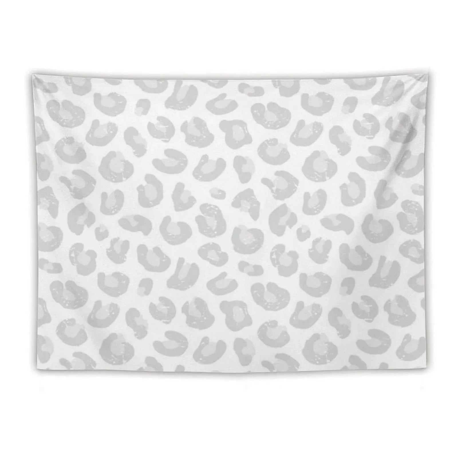 Leopard Print - Silver Gray And White Tapestry