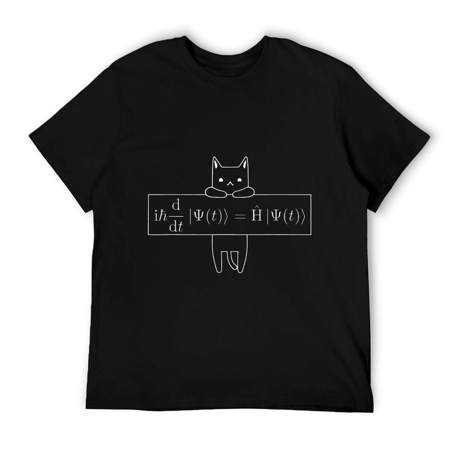Quantum Mechanical Physics Schrodinger Equation Cat T-Shirt