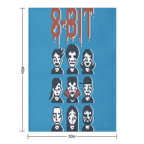 8-Bit By A Vampire Throw Blanket