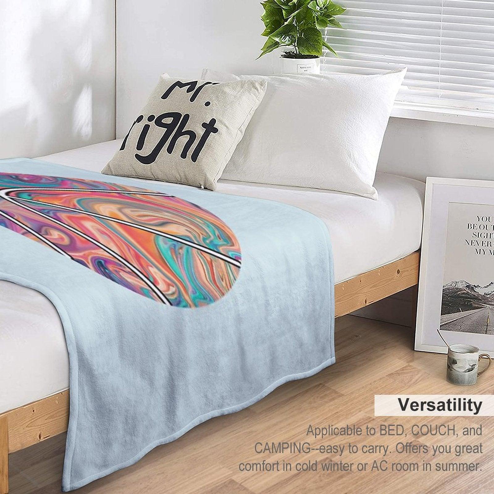 Basketball Ball Watercolors Throw Blanket