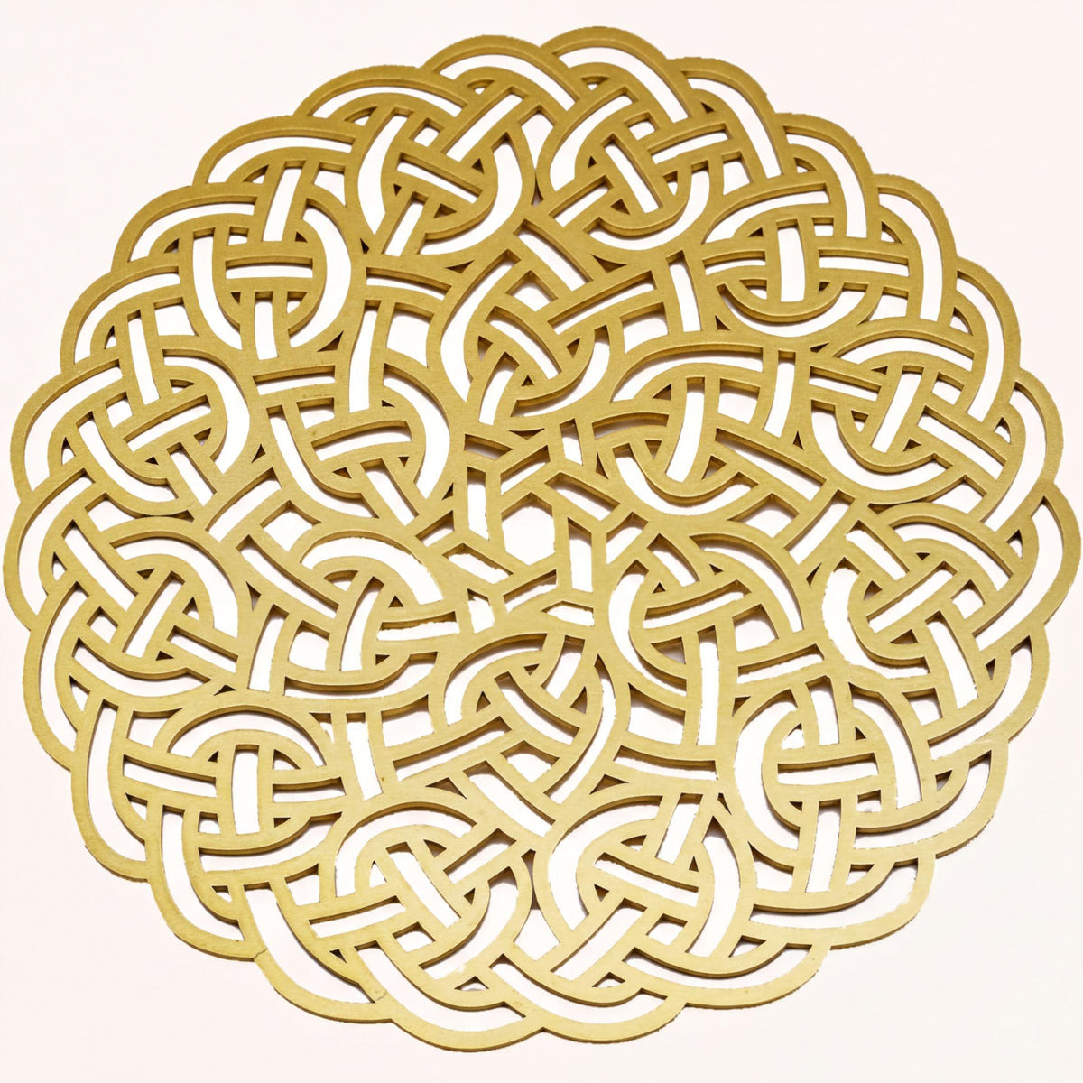 Gold Wooden Trivet – Heat Resistant MDF Wood Carved Placemats for Dining Table