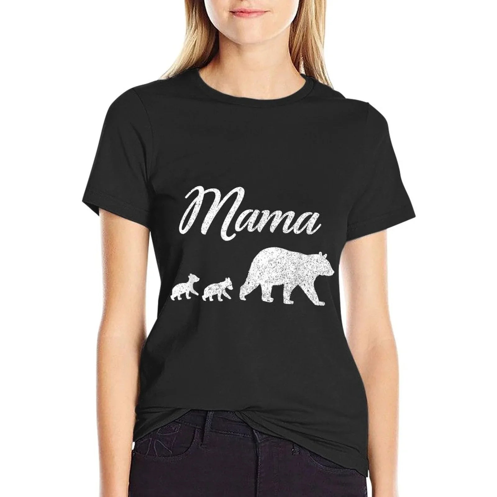Mama Bear T Shirt With Two Cubs Twin Mom Mother's Day Gift T-Shirt