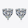 1 Carat Diamond Heart Stud Earrings