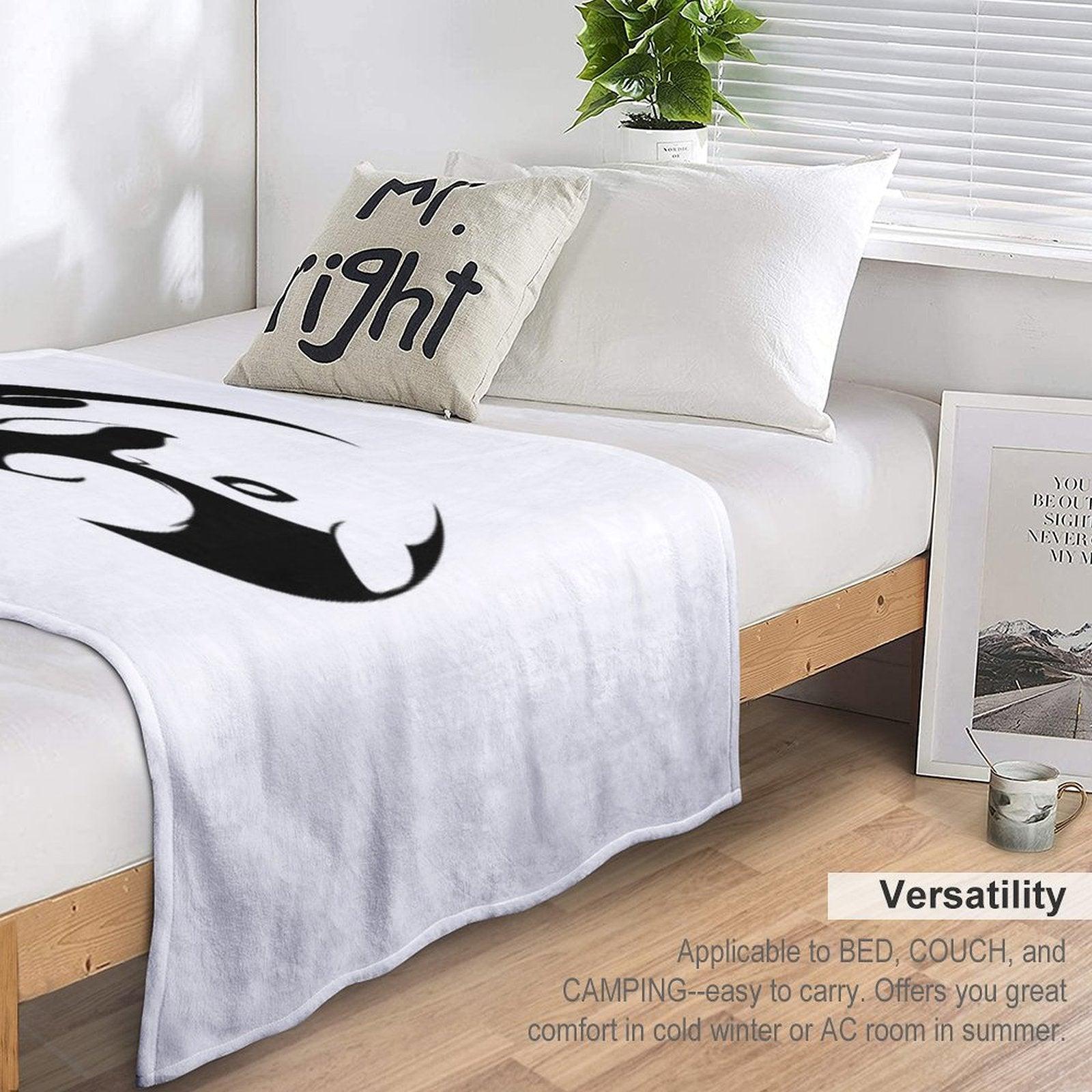Yin Yang Squirrel - Zen Yoga Symbol Throw Blanket