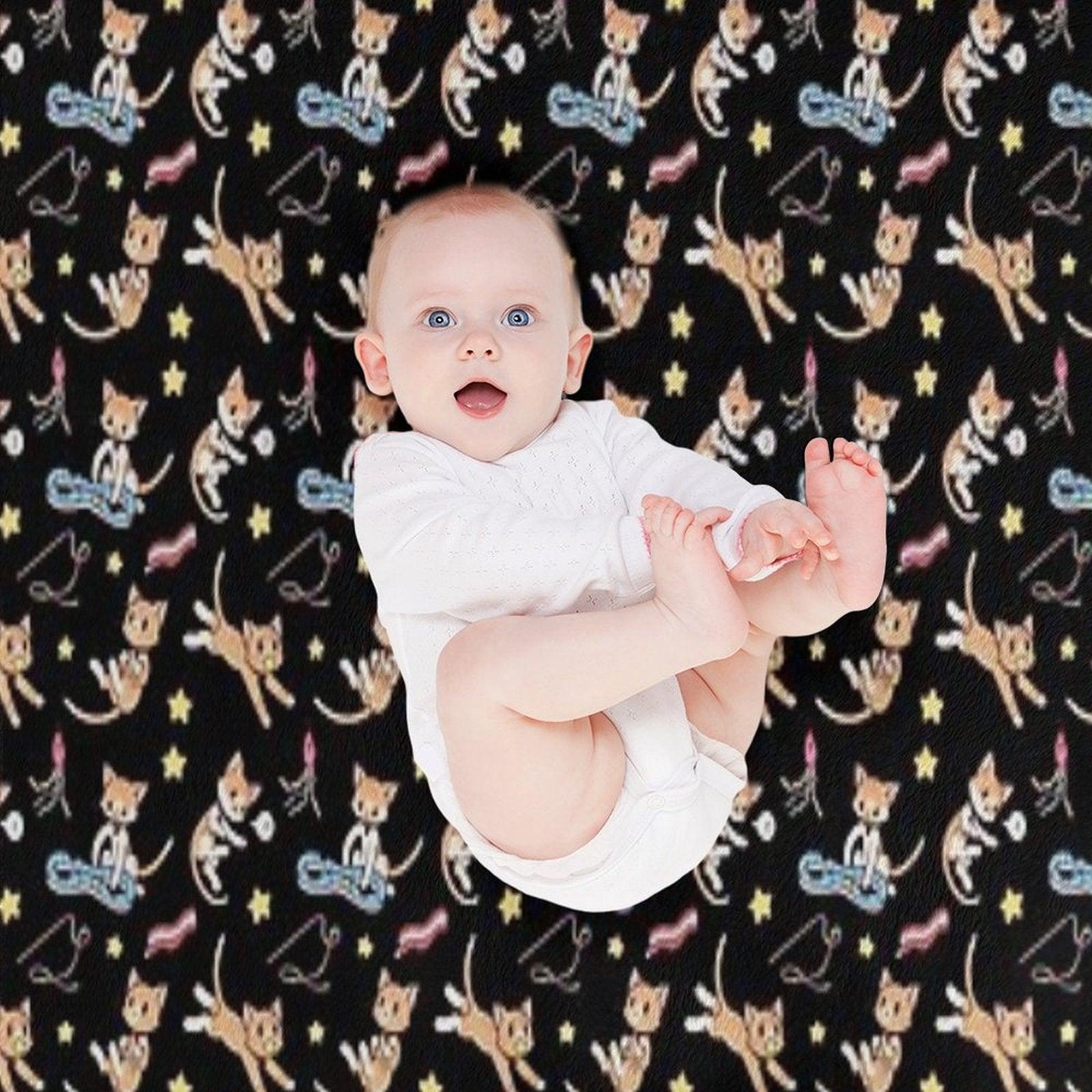 Boy Print with Black Background! Throw Blanket