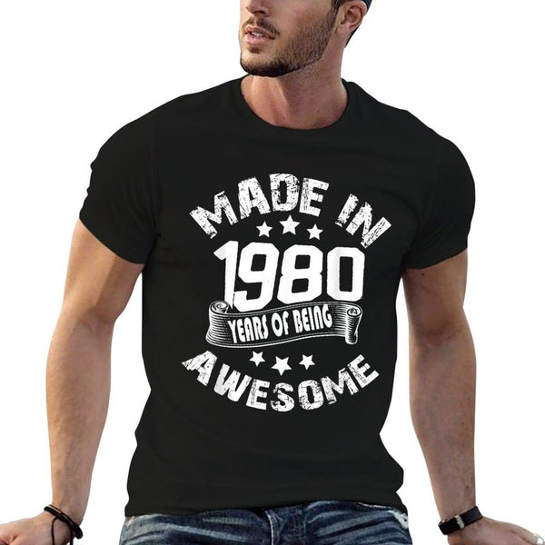 Best Made In 1980 Awesome 40th Birthday Gift Men Women Adult  Eco-friendly Material T-Shirt