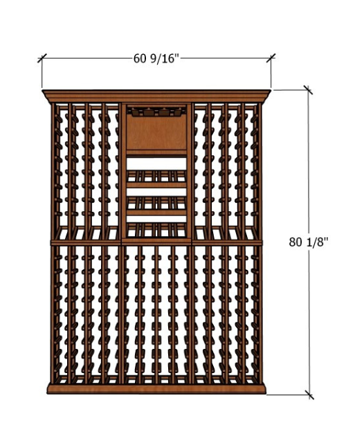 5 Foot Wine Cellar Storage System | 204 Bottle Capacity