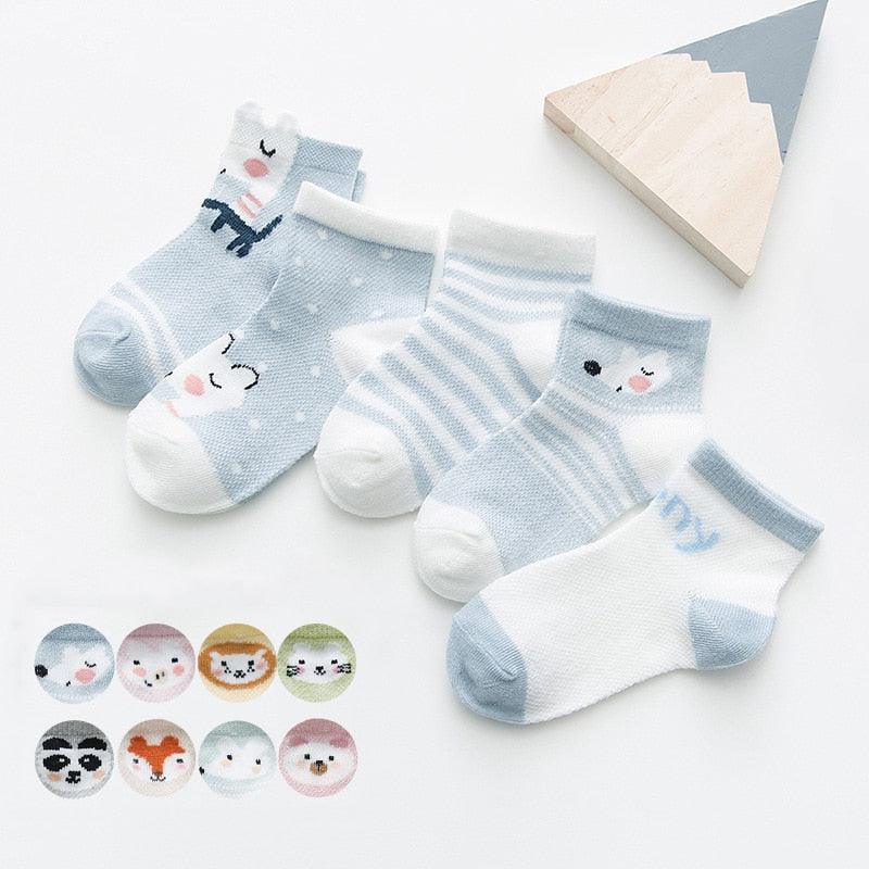 5Pairs 0-2Y Infant Baby Socks Baby Socks for Girls Cotton Mesh Cute Newborn Boy Toddler Socks Baby Clothes Accessories