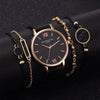 5Pcs Elegant Stylish Buckle Quartz Wrist Watch Set - Fashion Watches For Women and Girls