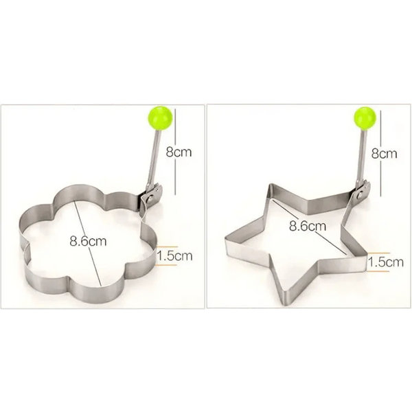 5Pcs Stainless Steel Fried Egg Mold Pancake Mould Omelette Mold Ring Cooking Fried Egg Bento Shaper Kitchen Gadget Frying Egg Cooking Tools Kitchen Accessories Gadget Rings