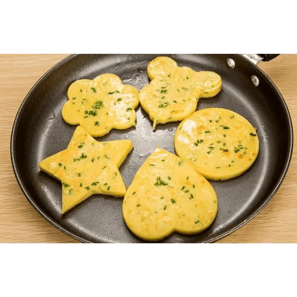 5Pcs Stainless Steel Fried Egg Mold Pancake Mould Omelette Mold Ring Cooking Fried Egg Bento Shaper Kitchen Gadget Frying Egg Cooking Tools Kitchen Accessories Gadget Rings