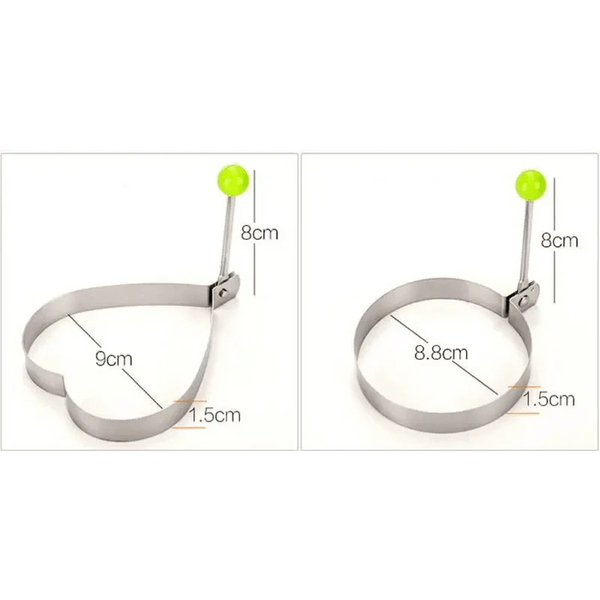 5Pcs Stainless Steel Fried Egg Mold Pancake Mould Omelette Mold Ring Cooking Fried Egg Bento Shaper Kitchen Gadget Frying Egg Cooking Tools Kitchen Accessories Gadget Rings