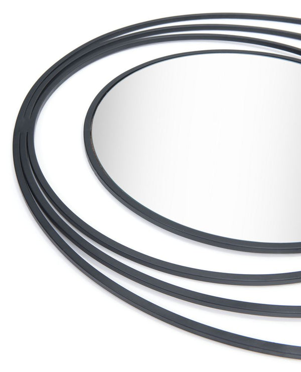 A12207 - Luna Round Mirror Black