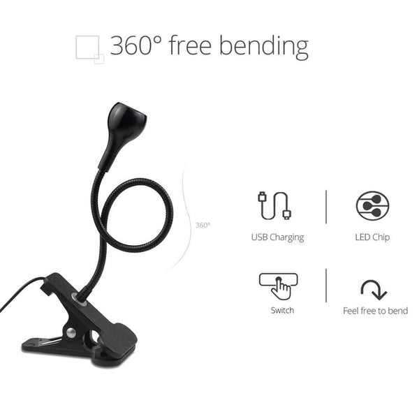 5V USB power LED Desk lamp Flexible study Reading Book lights Eye Protect Table lamp With Clip For Home Decorative Table Lamp Cute Study Lamps for Bedroom Décor