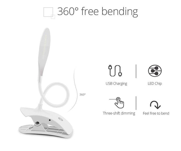 5V USB power LED Desk lamp Flexible study Reading Book lights Eye Protect Table lamp With Clip For Home Decorative Table Lamp Cute Study Lamps for Bedroom Décor