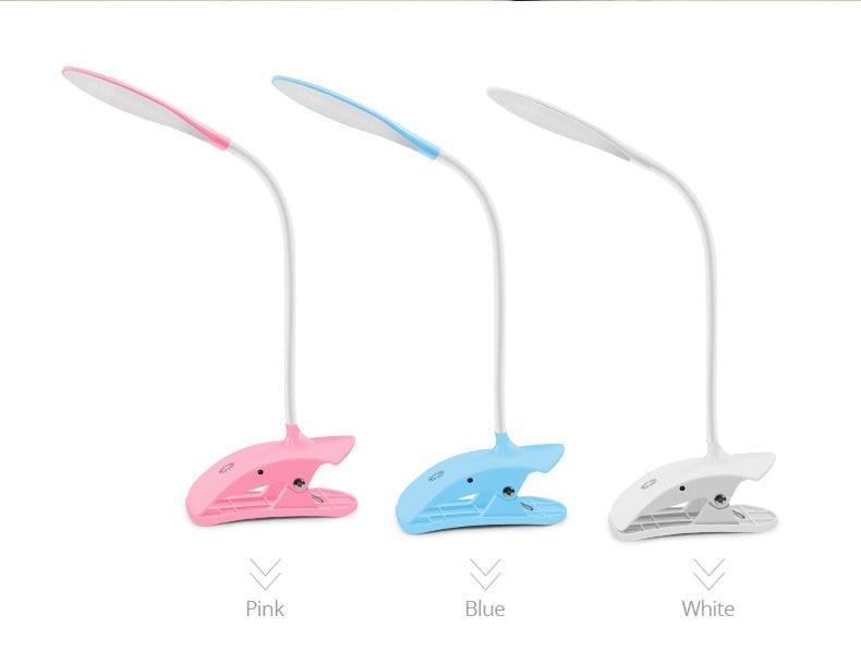 5V USB power LED Desk lamp Flexible study Reading Book lights Eye Protect Table lamp With Clip For Home Decorative Table Lamp Cute Study Lamps for Bedroom Décor