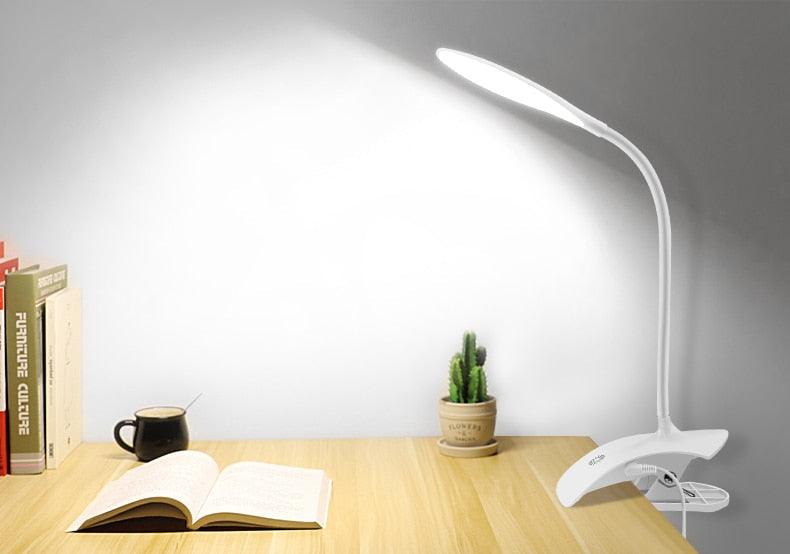 5V USB power LED Desk lamp Flexible study Reading Book lights Eye Protect Table lamp With Clip For Home Decorative Table Lamp Cute Study Lamps for Bedroom Décor