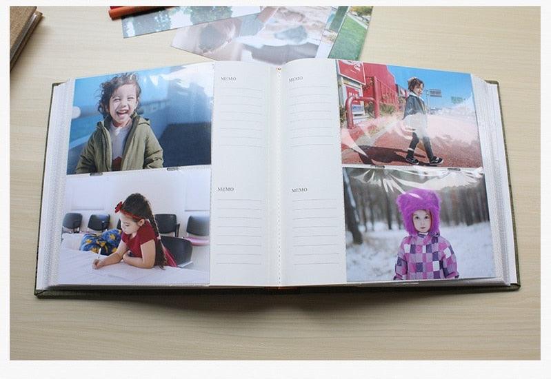 6-inch Intert Photo Album 200 Pages Slip Memo Scrapbook Paper Baby Family Scrapbook Albums Wedding Foto Scrapbooking Album DIY Memorable Gifts For Loved Ones