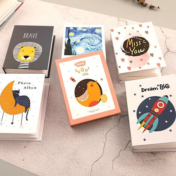6 Inch Photo Album 100 Pockets Picture Storage Scrapbooking Picture Case Cartoon Animals Baby Grow Photo Album Family Family Scrapbook Albums