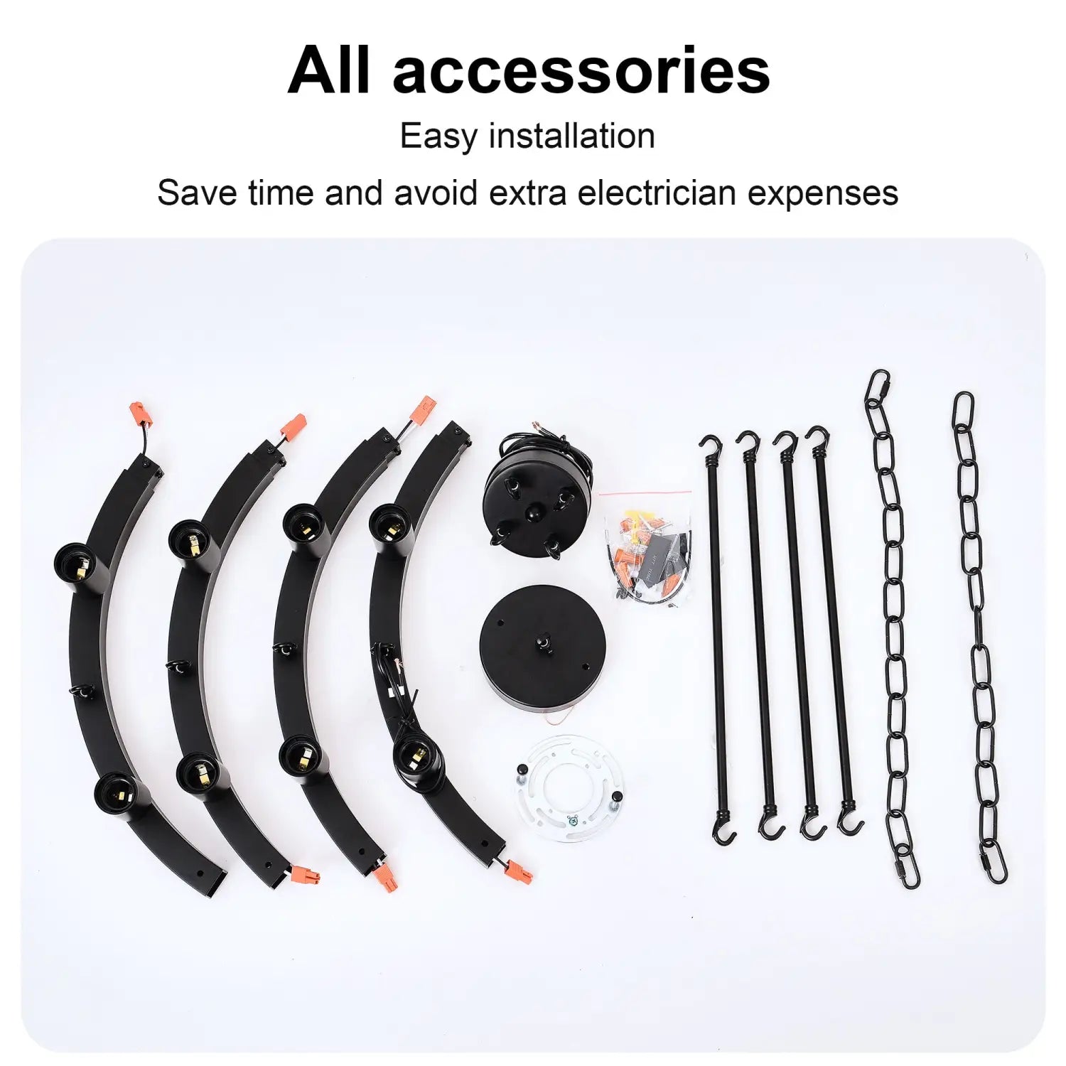 6-Light Wagon Wheel Hanging Lights Modern Chandelier for Living Spaces