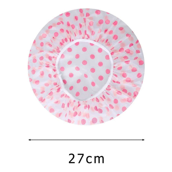 6-Pack: Reusable Shower Caps Elastic Band Bath Hair Hat