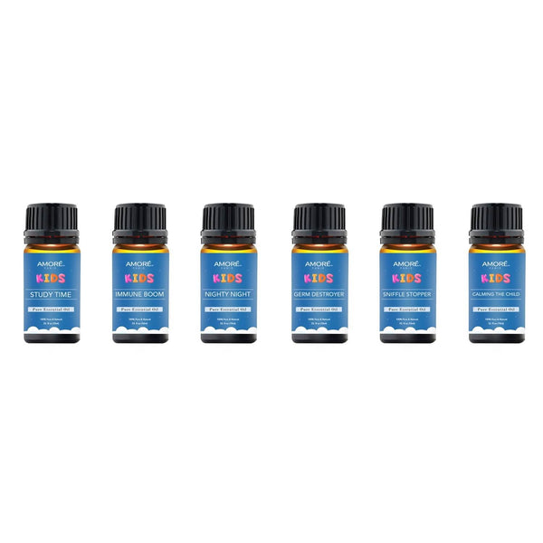 6-Pieces Set: Natural Aromatherapy Kids Safe Essential Oils Starter Set