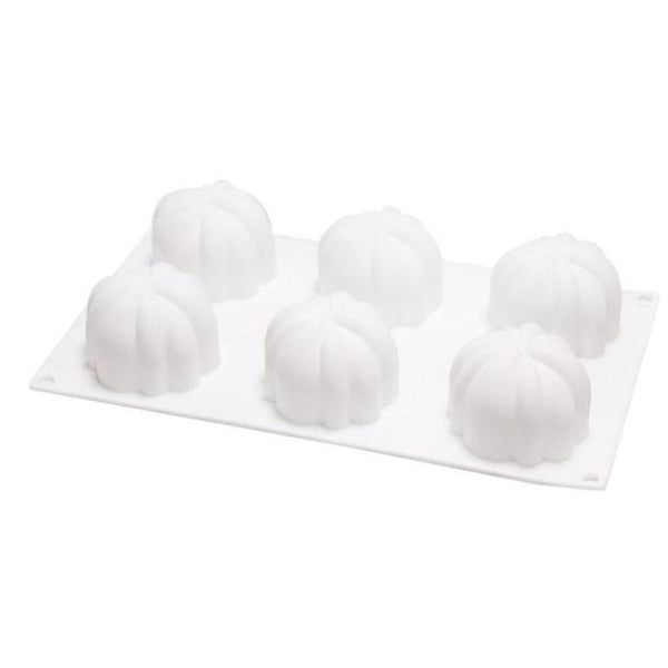 6 Pumpkin Silicone Cake Mold For Chocolate Ice Cream Decorating Pudding Dessert Tools Bakeware Baking Silicone Cake Molds For Baking 3D Pumpkin Silicone Mold For Party