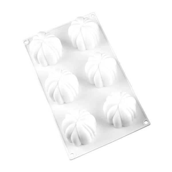 6 Pumpkin Silicone Cake Mold For Chocolate Ice Cream Decorating Pudding Dessert Tools Bakeware Baking Silicone Cake Molds For Baking 3D Pumpkin Silicone Mold For Party