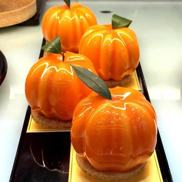 6 Pumpkin Silicone Cake Mold For Chocolate Ice Cream Decorating Pudding Dessert Tools Bakeware Baking Silicone Cake Molds For Baking 3D Pumpkin Silicone Mold For Party